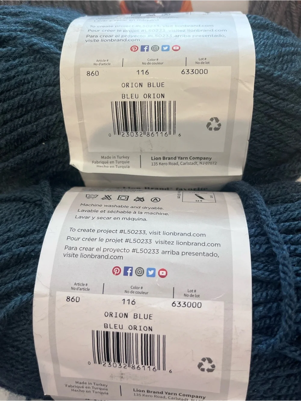 NEW LION BRAND YARN LOT OF 10 SKEINS Vanna’s Choice Autumn Fall Colors Mixed
